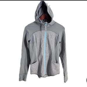 Ivivva by Lululemon Jacket Girls 14 Gray Full Zip Softshell Thumbholes Athletic